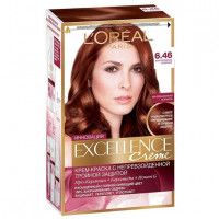 Стойкая крем-краска для волос L'Oreal Paris «Excellence», оттенок 6.46, Благородный красный