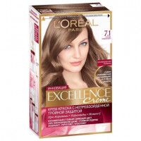 Стойкая крем-краска для волос L'Oreal Paris «Excellence», оттенок 7.1, Русый пепельный