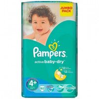 Подгузники Pampers Active baby, 4+, 62 шт