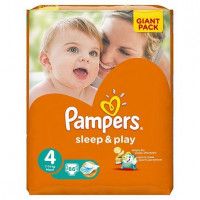 Подгузники Pampers Sleep & play, 4, 86 шт