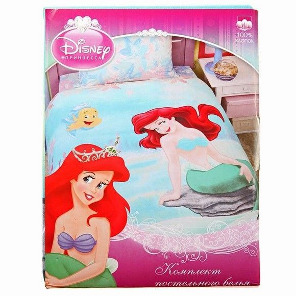 Кпб Disney Тачки, принцессы 1,5-спальный хлопок