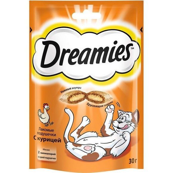 Лакомство для кошек Dreamies курица, 30 г