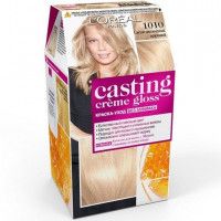 Стойкая краска-уход для волос L'Oreal Paris «Casting Creme Gloss» без аммиака, оттенок 1010, Светло-светло-русый пепельный