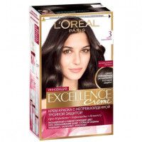 Стойкая крем-краска для волос L'Oreal Paris «Excellence», оттенок 3, Темно-каштановый