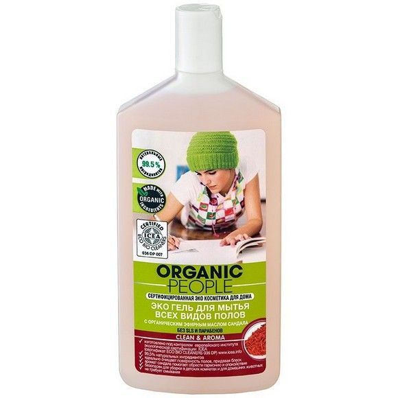 Средство для чистки полов Organic people с эфирным маслом сандал, 600 мл