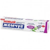 Зубная паста Новый жемчуг шалфей/биокальций комплексный уход, 68 г