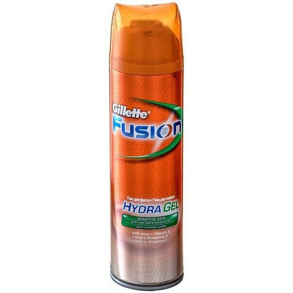 Гель для бритья Gillette Fusion для чувствительной кожи мужской, 200 г