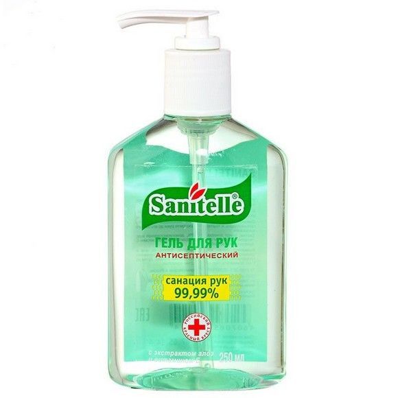 Гель-антисептик Sanitelle увлажняющий, 250 г универсальный