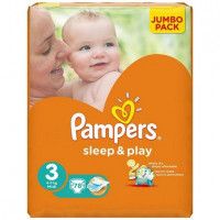 Подгузники Pampers Sleep & play, 3, 78 шт