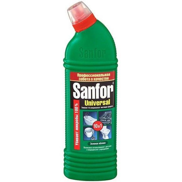 Чистящий гель Sanfor зеленое яблоко, 750 мл