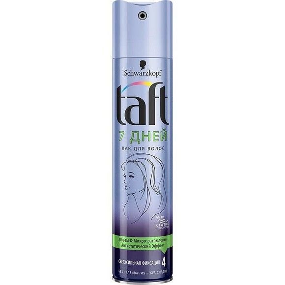 Лак Taft «7 ДНЕЙ» сверхсильная фиксация, 225 мл