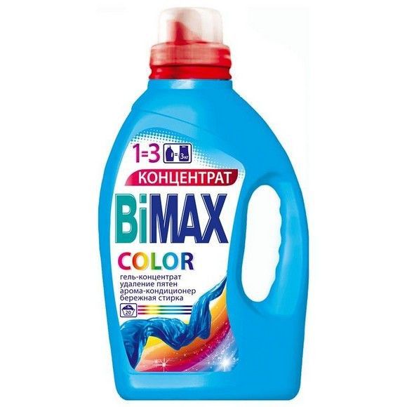 Жидкое средство для стирки Bimax для цветного для любых видов ткани, 1.5 л